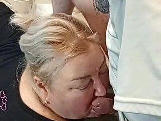 In the Afternoon, I Fuck My Neighbor in the Mouth in the Kitchen and Cum