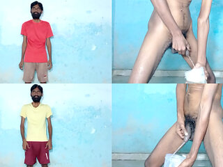 Rajesh Playboy 993 Two Pissing in the Jar Golden Shower Spankig Butt Striptease Underwear Nude Naked