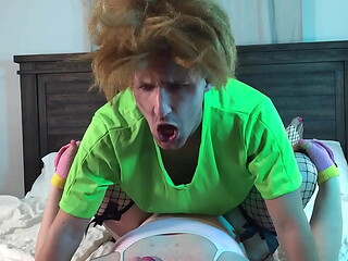 Shaggy Fucks Transgender Woman in Chastity