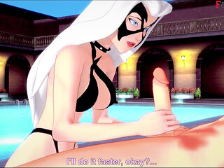 Felicia Hardy,black Cat, Bikini Blowjob - Marvel