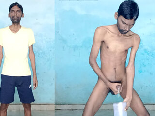 Rajesh Playboy 993 Masturbation Big Cock and Cumming in the Jar. Stroking Dick Big Cumming