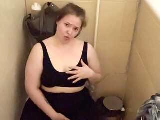 My full naked risky public toilet masturbation