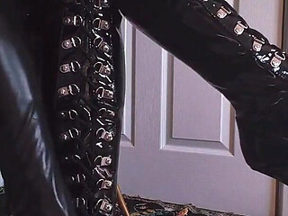 Bound for My Boots: Mistress Has You in Steel Handcuffs While She Smokes and Teases You