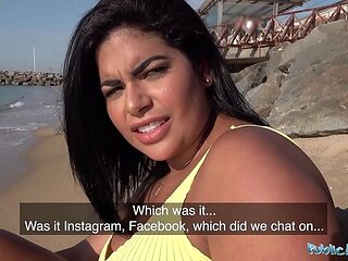 Public Agent Fucks Busty Latina Sheila Ortega in Blind Date POV