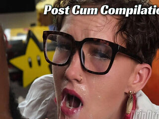 Emma Shay Post Cum Blowjob Compilation - BBC Facial & Cumshot with Ahanu Reed