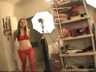 Lexi Sexton in Red Pantyhose Fucking Herself