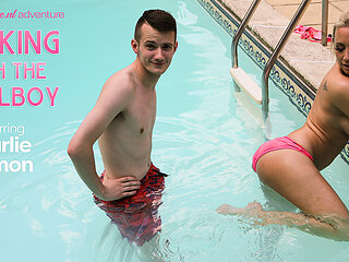 Hot British Lady Karlie Simon Gets Fucked By The Poolboy