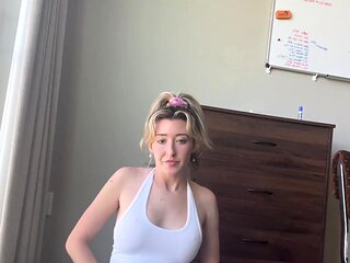 Blonde Teen Solo Masturbating On Webcam