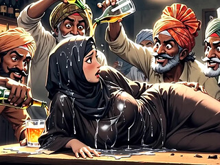 Muslim beauties shake their stuff at beer-soaked bar contest