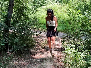 I Take Away the Virginity of a Nerdy Boy Who Promised to Help Me in the Woods!