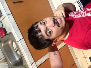 Str8-horny Model with His Cock Out Wants Me to Suck It