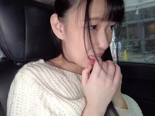 Delicate Gulp Bliss with a Tiny-curve Dark Haired Tease on a Sweet Oral Date Part.1