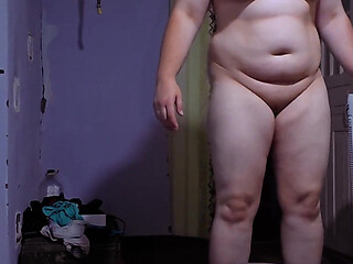 Naked Curvy Brunette on Vibration Platform Reads Comments English Subtitles