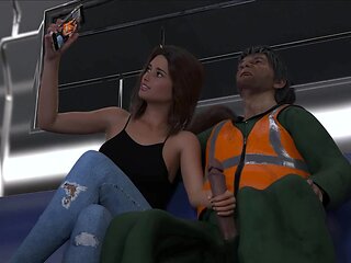 The East Block Girl Jerks Off Construction Worker In The Train And Sends Pics To Her Cuck Boyfriend Episode 17