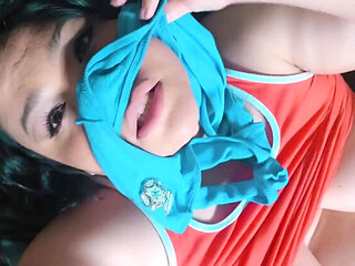 MyPrejacBoyfriend Catches BBW Brunette Sniffing Dirty Panties & Masturbating Her Massive Natural Tits Loudly