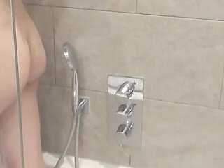 StepBrother Watching on Me Squirting in Shower