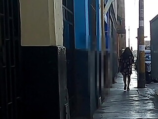 En la calle una se&ntilde_ora madura es perseguida, pillada y cogida por un joven a cambio de pagarle sus deudas - No te demores mucho al follar por favor! tengo que volver a casa
