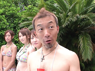 Hot Asian girls enjoy sucking and pleasing hard cocks in a wild orgy