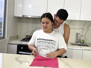 Hottie stepsister screws fat Latina in taboo encounter