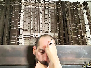 Goddess Lena's Ugly Foot Slave - German Foot Worship & Humiliation Fetish