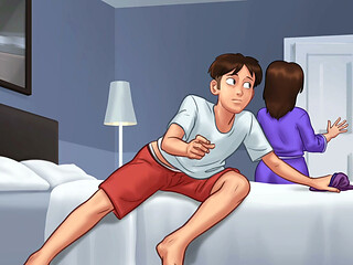 Cheating stepmom takes her stepdaughter's boyfriend away - summertime saga