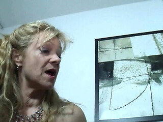 Bea Dumas Home Visit Part 1: Horny Mature Brunette in Stockings Threesome