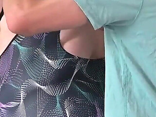Helping Sexy SSBBW Into Tight Swimsuit
