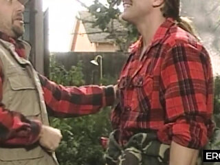 Lumberjack fucks his bride