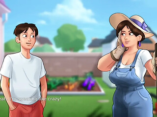 Monster cock Anon and big boobs Diane gets each other wet outdoor - summertime saga gameplay