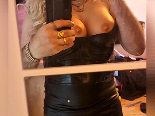 Sissy faggot tease with smoking cigarettes.