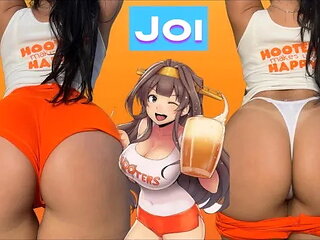 Hooters Girl Cosplay Giving the Hottest Joi Jerk off Instructions Wearing Tig...
