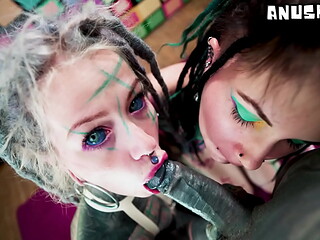 Tattooed Dreadhead Duo Go Crazy with a Cinematic Blowjob