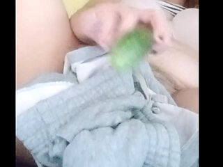I am a virgin and Iam fucking a cucumber