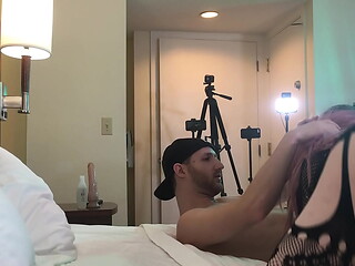 Goth TS Sucks Huge Cock