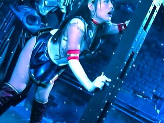 Japanese babe in schoolgirl uniform masturbates