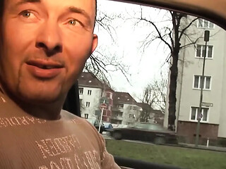 A hot German babe with stacked boobs and a tattoo loves giving head in the