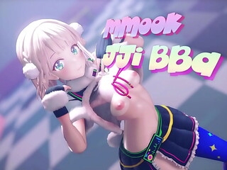 Shigure Ui Striptease Dance - Mookk Jji Ba MMD by Hisapi