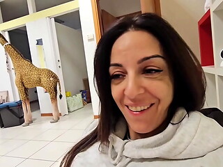 Boy with huge cock sees housekeeper enjoying from his POV. Full video on my Red Page