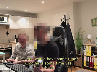 Curious Technician Comes Back to Set up Wi-fi and Breed Mike After Getting Sucked