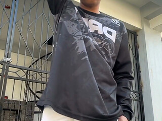Asian Boy Went on a Long Ride and Masturbate Outdoor