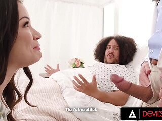 DEVILS FILM - Horny And Desperate Alison Rey Fucks Her Boyfirend'_s Doctor In Front Him