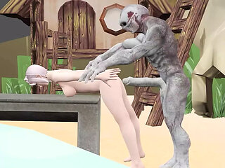 Alien monster come from space on earth Hard Fuck With Big dick