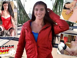 Skinny Tall Teen Lana Lenani with Long Legs and Hair at Casting Fuck