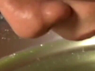 Weak Husband Share Spanking and Piss Tasting Humiliation with Skinny Slut Wife