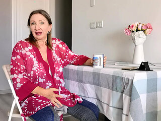 POV Shock & Desire: Walking In on a Busty Mature Stepmom Futanari Watching Porn