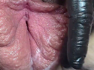 Multiple Creamy MILF Orgasms - Huge Labia Pussy Pumping & Masturbation