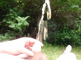 Me pissing in public outdoors