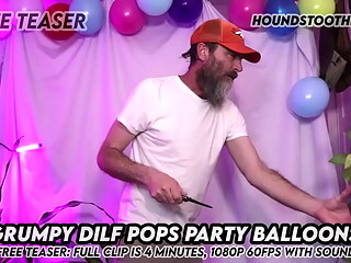 Grumpy DILF Pops Party Balloons