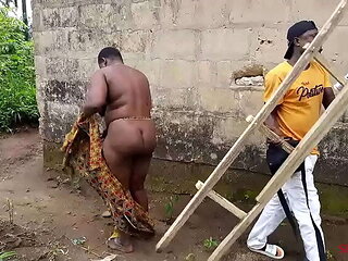 Electrician Fucks Horny BBW Outdoor - BBC Hardcore Sex