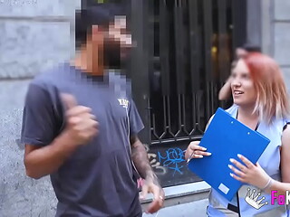 FAKings'_ SEXY SURVEY! Dirty Spanish babe teases and tests guys in Madrid